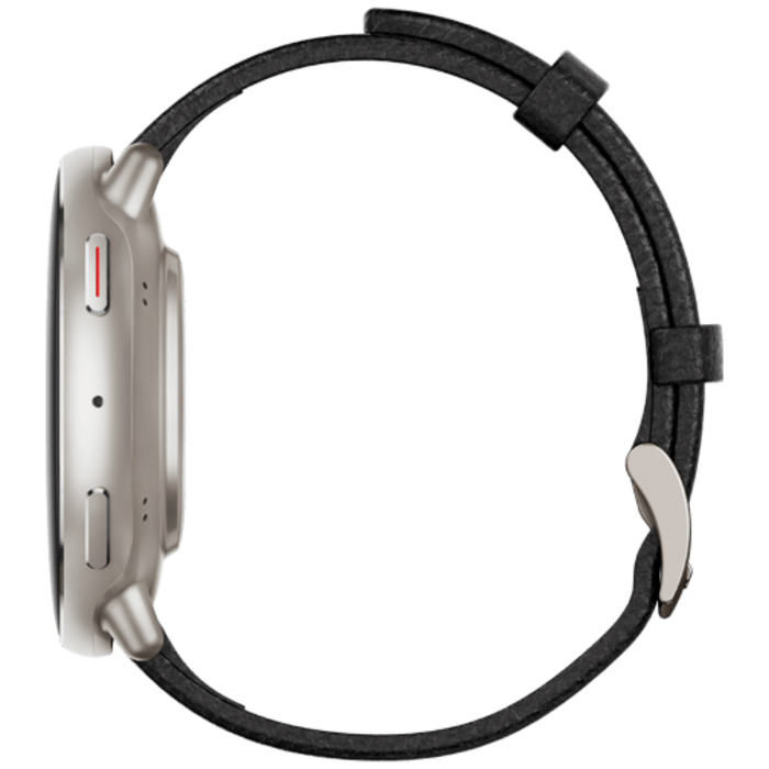 Amazfit Amazfit Active 2 Round Smartwatch - Zwart met Leren Band