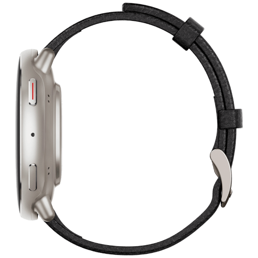 Amazfit Amazfit Active 2 Round Smartwatch - Zwart met Leren Band