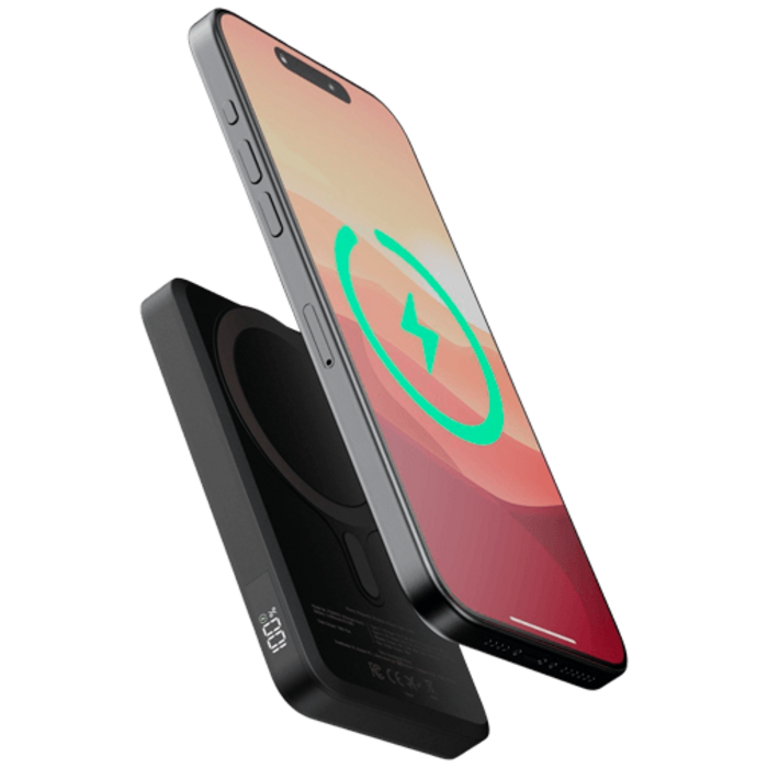 Xtorm Xtorm Magnetic USB-C Draadloze Snellader Powerbank 5.000mAh - Zwart