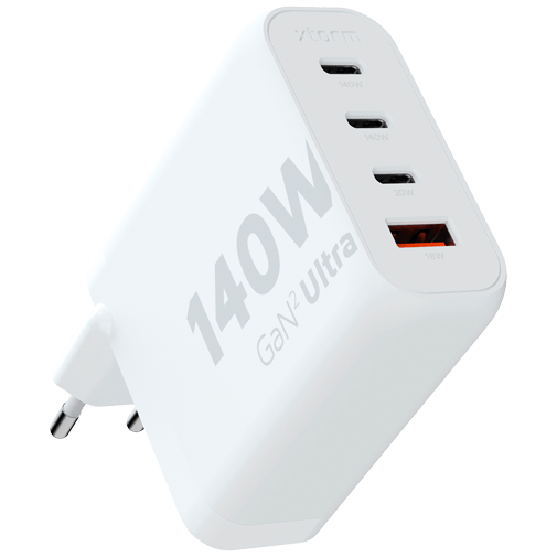 Xtorm Xtorm GaN2 Ultra USB & 3x USB-C Snellader 140W - Wit