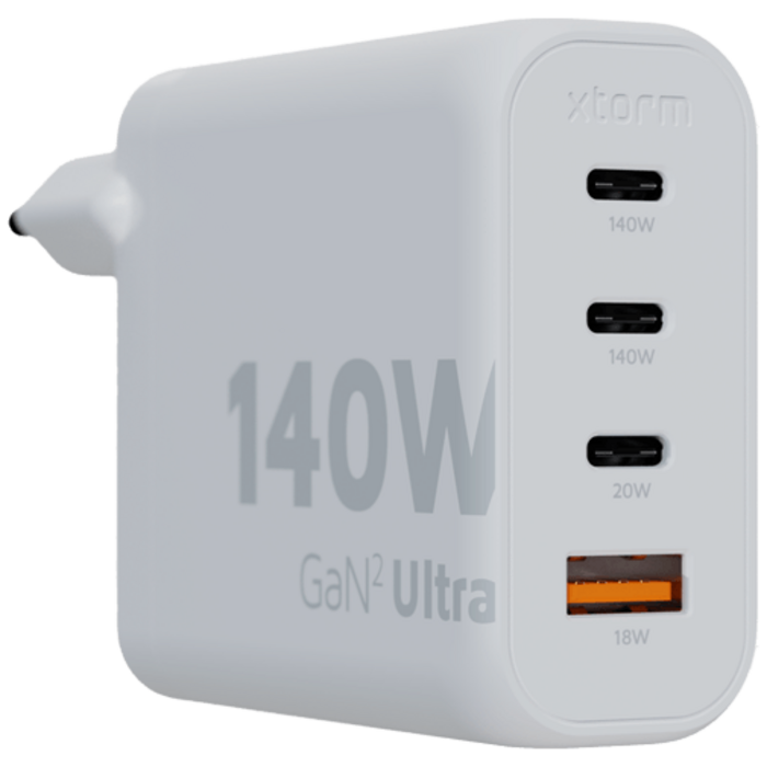 Xtorm Xtorm GaN2 Ultra USB & 3x USB-C Snellader 140W - Wit
