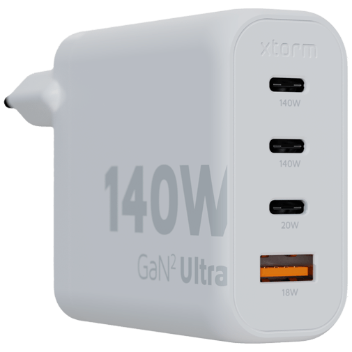 Xtorm Xtorm GaN2 Ultra USB & 3x USB-C Snellader 140W - Wit