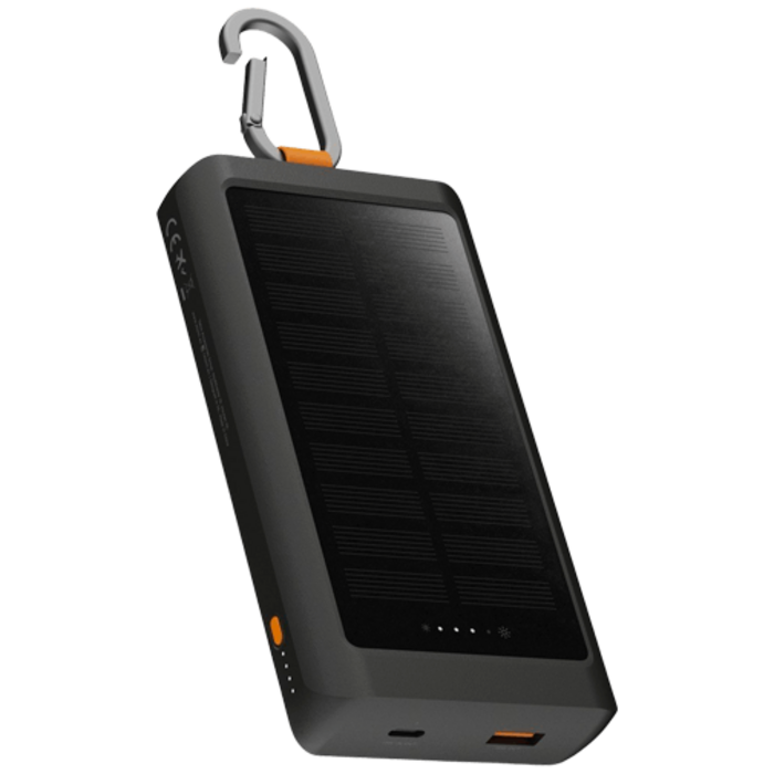 Xtorm Xtorm Go2 USB & USB-C Solar Powerbank 10.000mAh - Zwart