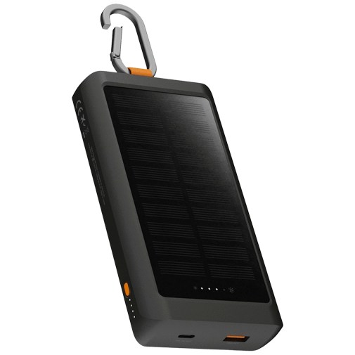 Xtorm Xtorm Go2 USB & USB-C Solar Powerbank 10.000mAh - Zwart