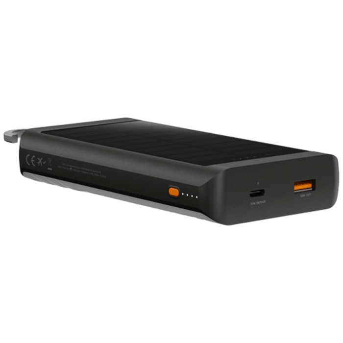 Xtorm Xtorm Go2 USB & USB-C Solar Powerbank 10.000mAh - Zwart