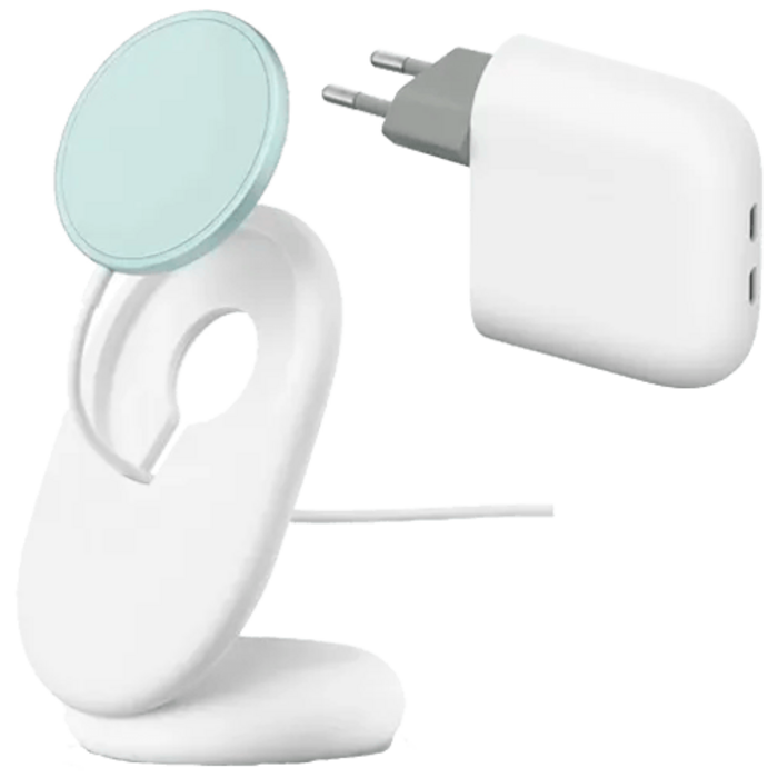Google Google Flex 67W Dual USB-C Lader & Pixelsnap Draadloze Standaard Wit