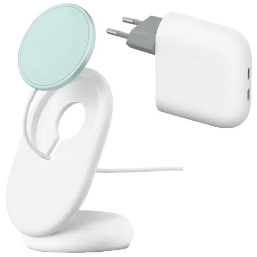 Google Google Flex 67W Dual USB-C Lader & Pixelsnap Draadloze Standaard Wit