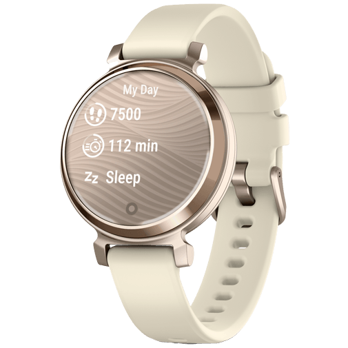 Garmin Garmin Lily 2 Smartwatch Goud (Witte Siliconenband)