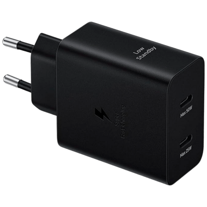 Samsung Samsung Dual USB-C Snellader 50W Zwart (EP-T5020)