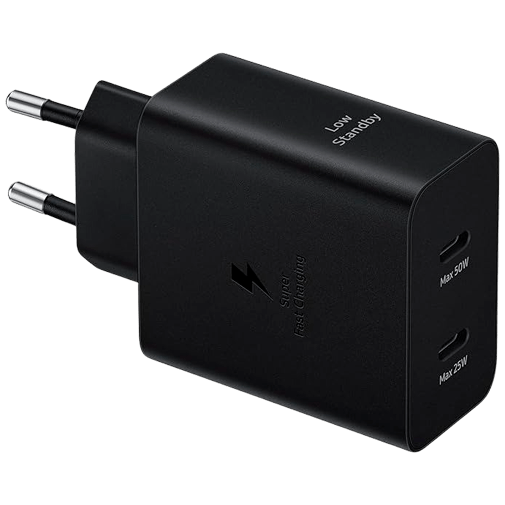 Samsung Samsung Dual USB-C Snellader 50W Zwart (EP-T5020)
