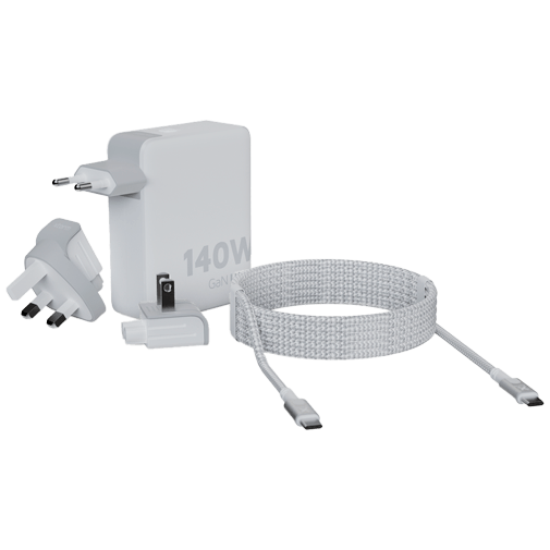 Xtorm Xtorm GaN Ultra 140W Snellader - 3x USB-C - Wit + Kabel