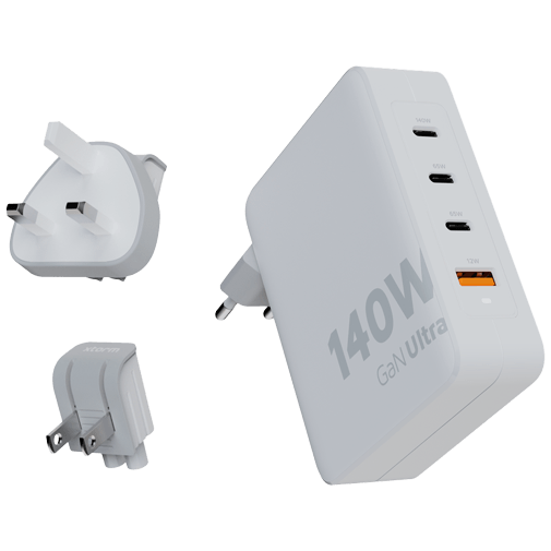 Xtorm Xtorm GaN Ultra 140W Snellader - 3x USB-C - Wit + Kabel