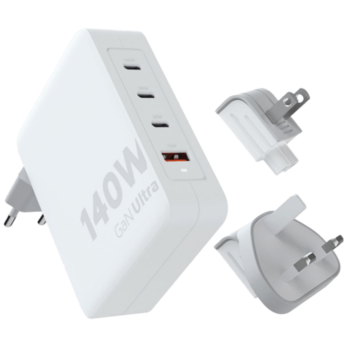 Xtorm Xtorm GaN Ultra 140W Snellader - 3x USB-C - Wit + Kabel
