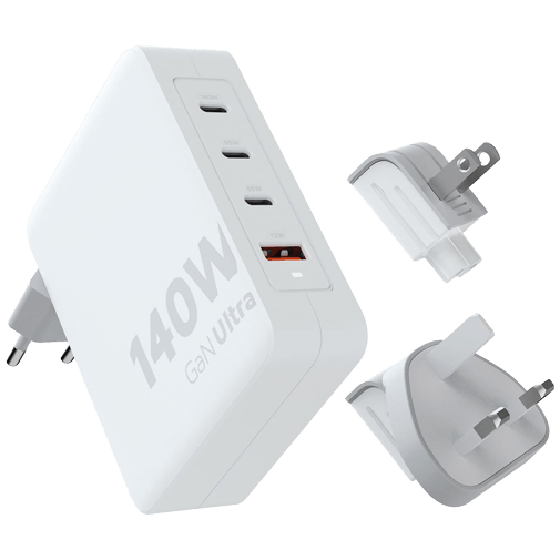 Xtorm Xtorm GaN Ultra 140W Snellader - 3x USB-C - Wit + Kabel