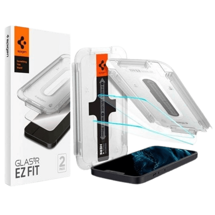 Spigen Spigen EZ Fit Gehard Glas Screenprotector iPhone 13/13 Pro/14 (2-Pack)