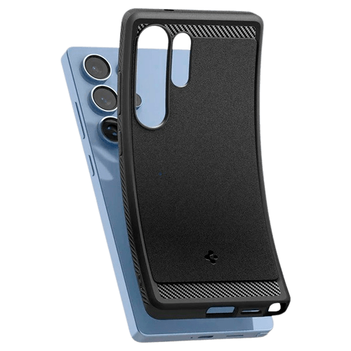 Spigen Spigen Rugged Armor TPU Back Cover Zwart Samsung Galaxy S25 Ultra