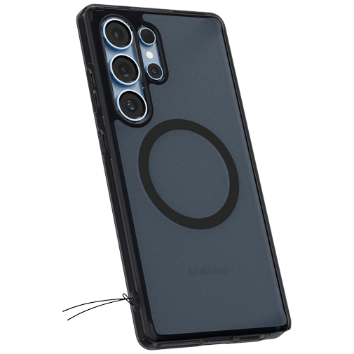 Spigen Spigen Ultra Hybrid Magfit TPU Back Cover Zwart Samsung Galaxy S25 Ultra