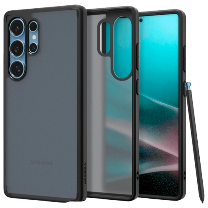 Spigen Spigen Ultra Hybrid TPU Back Cover Zwart voor Samsung Galaxy S25 Ultra