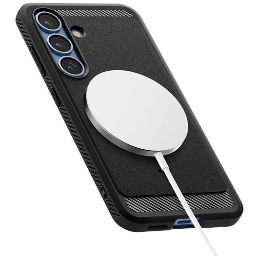 Spigen Spigen Rugged Armor TPU Back Cover Zwart Samsung Galaxy S25