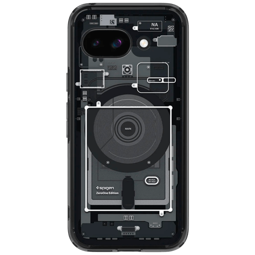 Spigen Spigen Ultra Hybrid MagFit Zero One Back Cover Google Pixel 9a Zwart