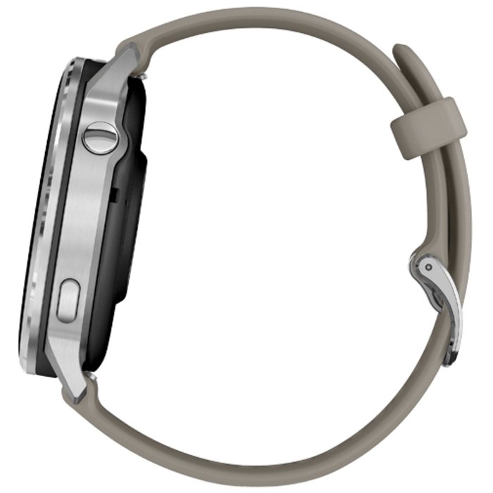 Garmin Garmin Venu 4 Smartwatch 45mm Zilver met Grijze Siliconenband
