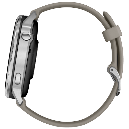 Garmin Garmin Venu 4 Smartwatch 45mm Zilver met Grijze Siliconenband