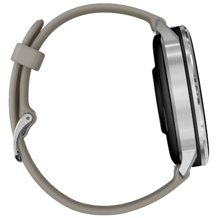 Garmin Garmin Venu 4 Smartwatch 45mm Zilver met Grijze Siliconenband