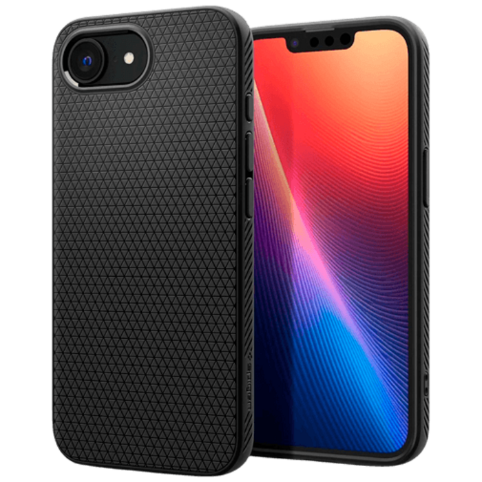 Spigen Spigen Liquid Air MagFit Back Cover Zwart voor iPhone 16e/17e