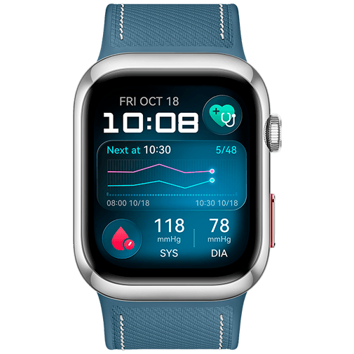 Huawei Huawei Watch D2 Zilver - Smartwatch met Blauwe Band