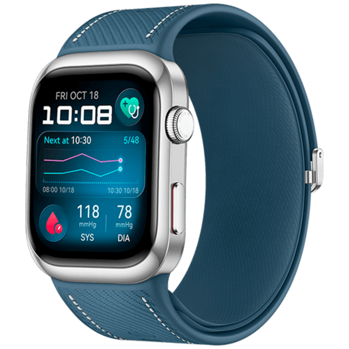 Huawei Huawei Watch D2 Zilver - Smartwatch met Blauwe Band
