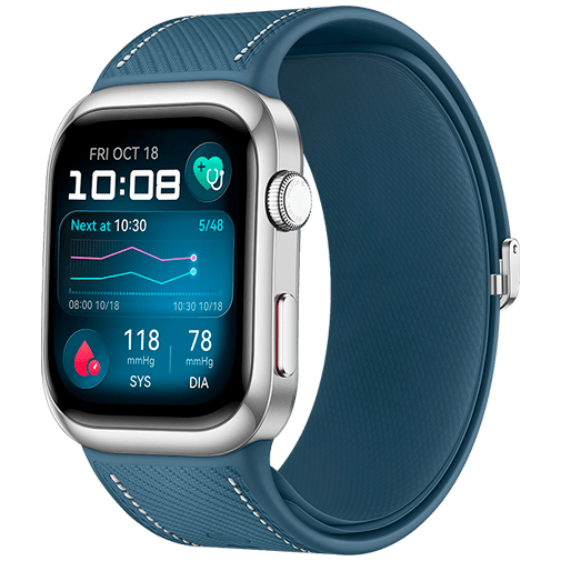 Huawei Huawei Watch D2 Zilver - Smartwatch met Blauwe Band