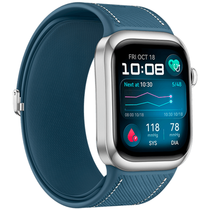 Huawei Huawei Watch D2 Zilver - Smartwatch met Blauwe Band
