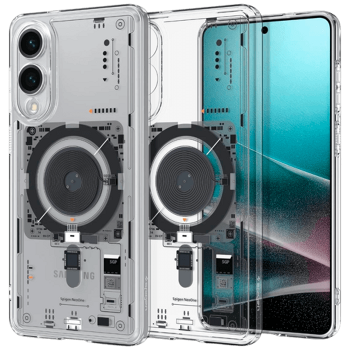 Spigen Spigen Ultra Hybrid MagFit Neo One Back Cover Transparant - Samsung S25 Edge