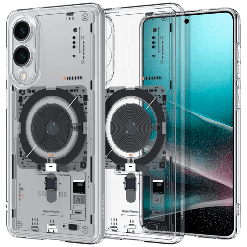 Spigen Spigen Ultra Hybrid MagFit Neo One Back Cover Transparant - Samsung S25 Edge