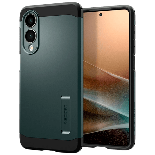 Spigen Spigen Tough Armor MagFit Case Groen - Samsung Galaxy S25 Edge