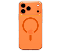 Spigen Spigen Ultra Hybrid MagFit Back Cover iPhone 17 Pro - Transparant/Oranje