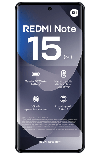 Xiaomi Xiaomi Redmi Note 15 5G 8GB/512GB - Zwart