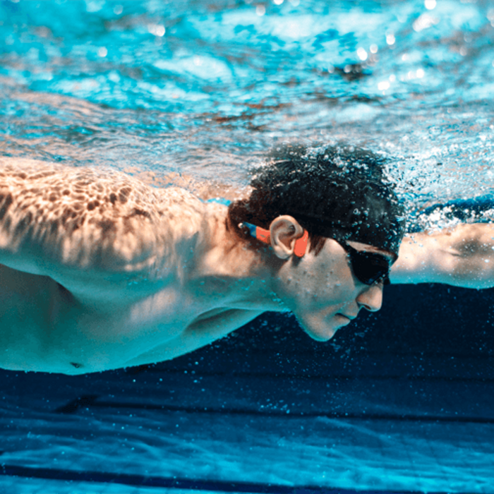 Shokz Shokz OpenSwim Pro USB-C Rood - IP68 Bone Conduction Sport Headset