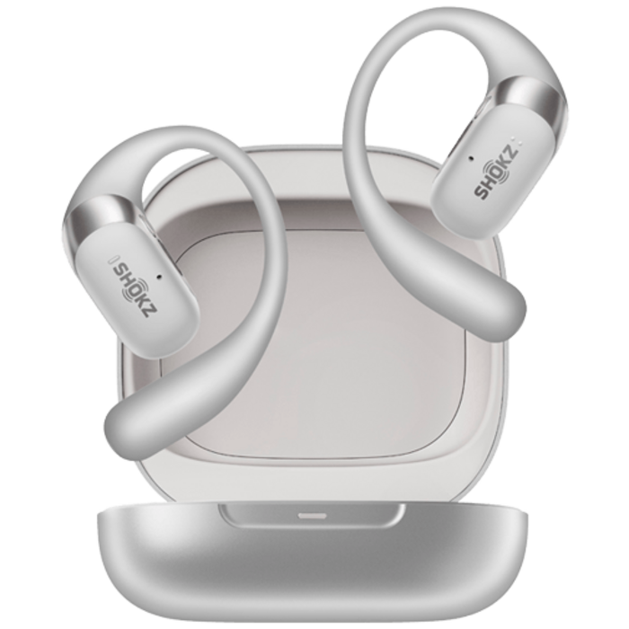 Shokz Shokz OpenFit 2+ Zilver - Draadloze Open-Ear Headset