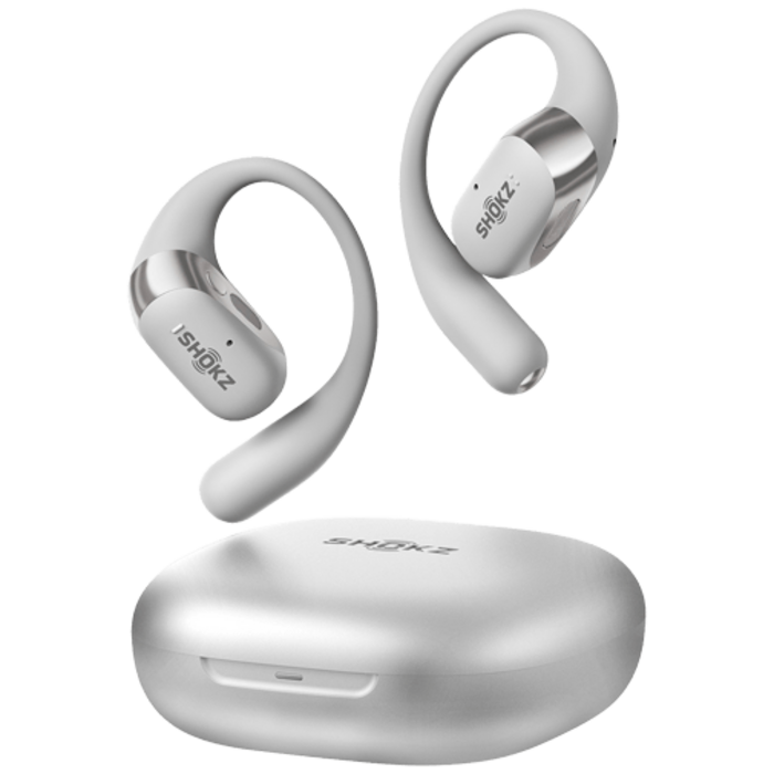 Shokz Shokz OpenFit 2+ Zilver - Draadloze Open-Ear Headset