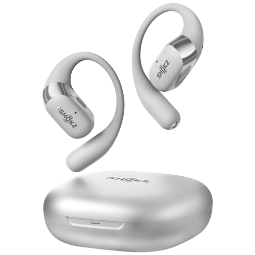 Shokz Shokz OpenFit 2+ Zilver - Draadloze Open-Ear Headset