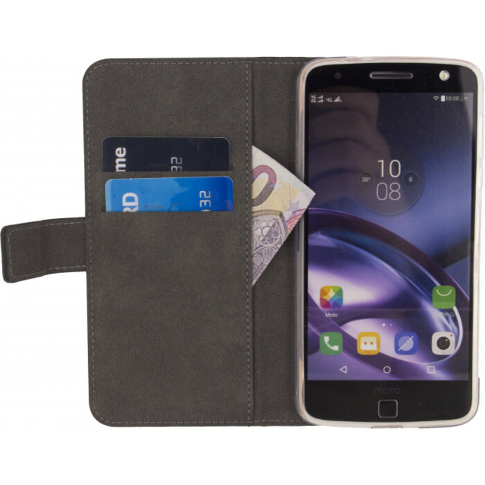 Mobilize Mobilize Classic Gelly Wallet Book Case Motorola Moto Z2 Force Black