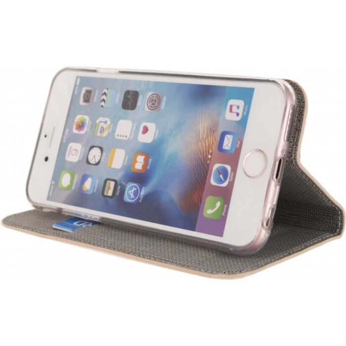 Mobilize Mobilize Premium Gelly Book Case Apple iPhone 6/6S Alligator Coral Pink
