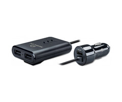 Mobilize Mobilize Car Charger 3x USB Front and Back Seat 42W Black