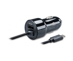 Mobilize Mobilize Car Charger USB + Micro USB 24W 1m. Black