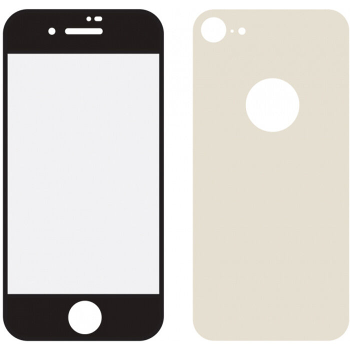 Mobilize Mobilize Edge-To-Edge Glass Screen Protector Apple iPhone 8 Front and Back Pack Gold Full Glue