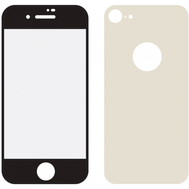 Mobilize Mobilize iPhone 8 Edge-To-Edge Glass Protector Front & Back - Goud (Full Glue)