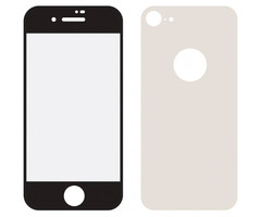 Mobilize Mobilize Edge-To-Edge Glass Screen Protector Apple iPhone 8 Front and Back Pack Silver Full Glue
