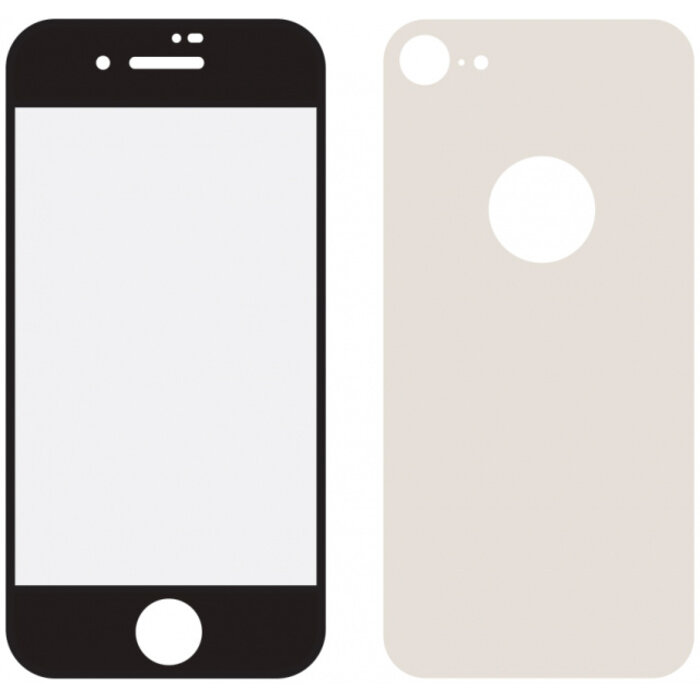 Mobilize Mobilize Edge-To-Edge Glass Screen Protector Apple iPhone 8 Front and Back Pack Silver Full Glue