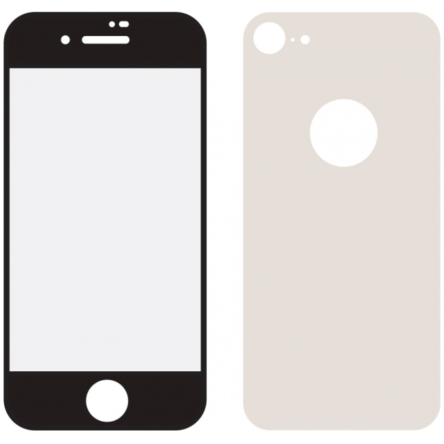 Mobilize Mobilize Edge-To-Edge Glass Front & Back Pack iPhone 8 Silver